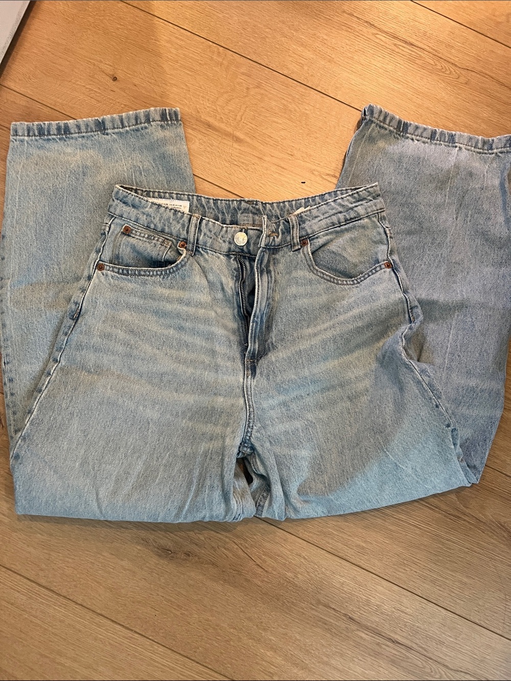 Zara Light Blue Barrel Women's Jeans